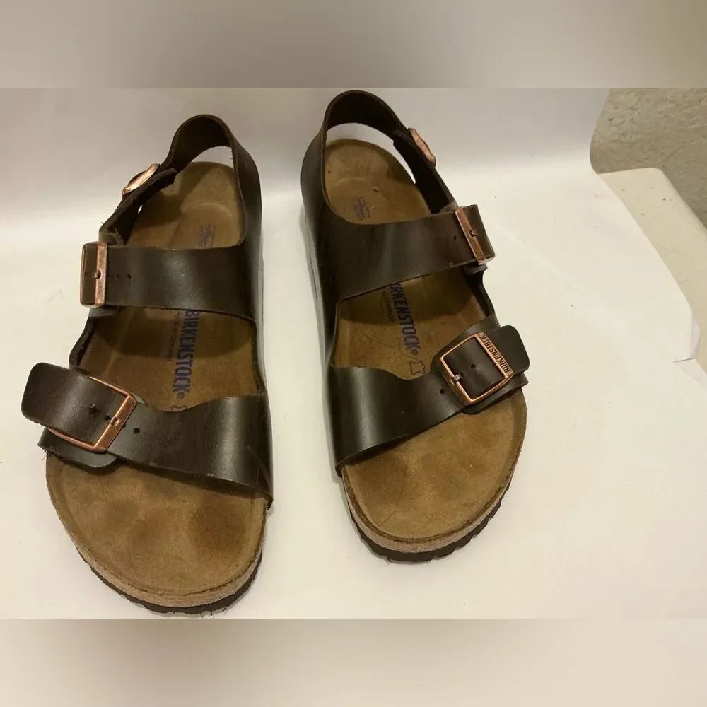 Birkenstock oiled Leather Sandals in Brown men's 12 arizona soft footbed milano